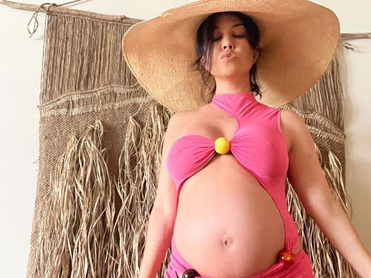 Kourtney Kardashian nosi pistacjowe bikini