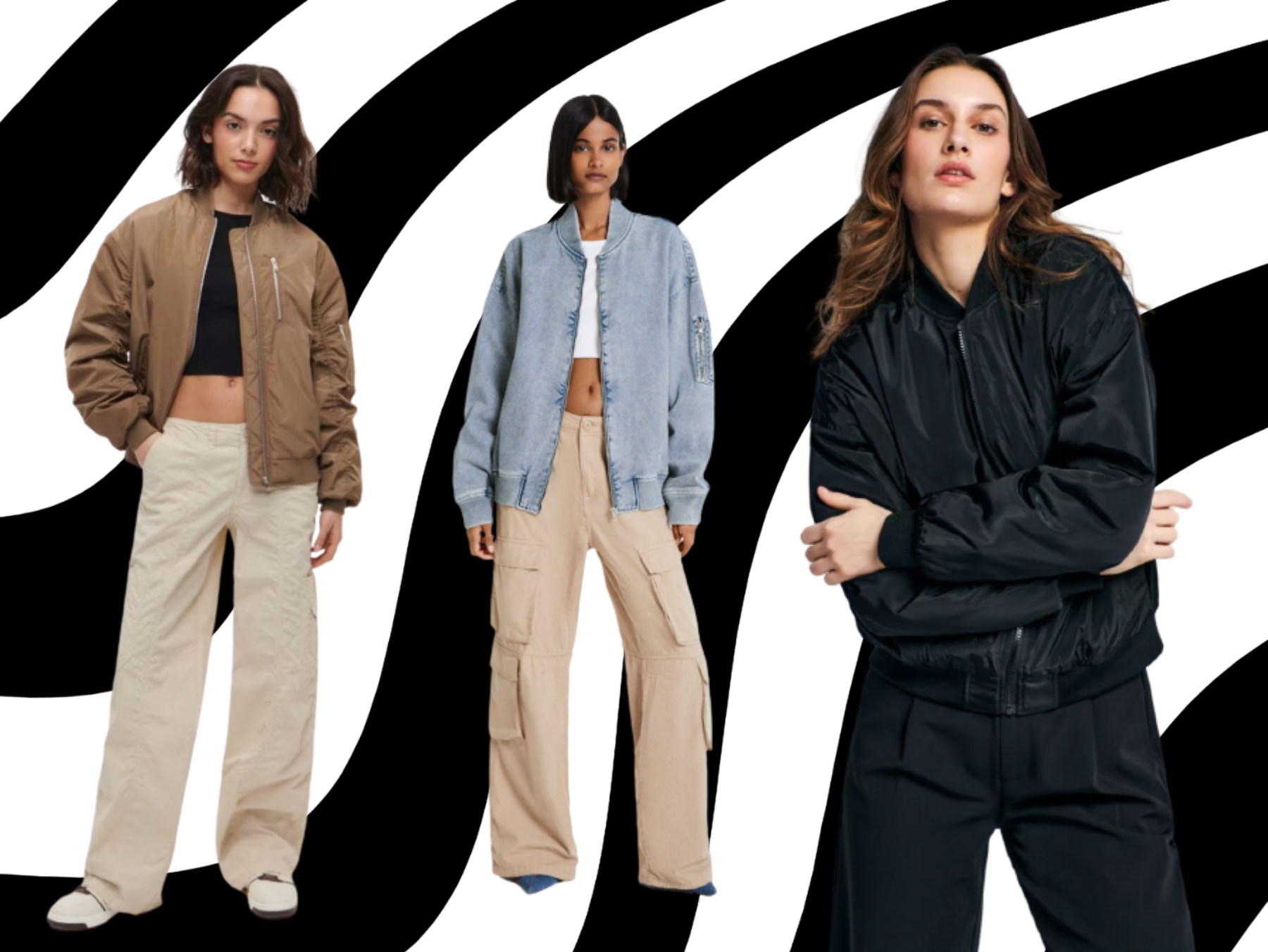 kurtka bomberka na wiosnę 2023 z House, Bershka, Sinsay