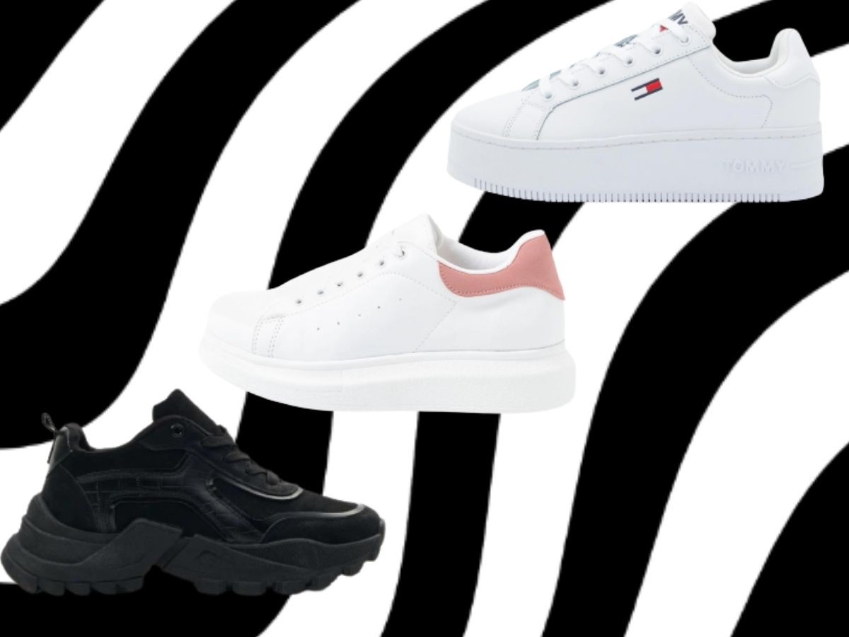 Sneakersy na grubszej podeszwie