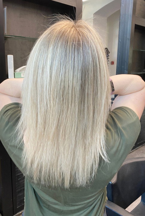 blond po srebrnym szamponie z Rossmanna