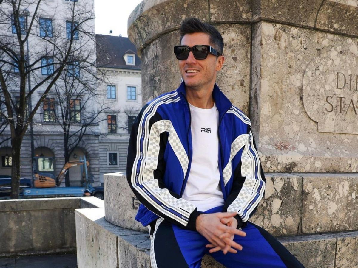 Robert Lewandowski w dresie Louis Vuitton