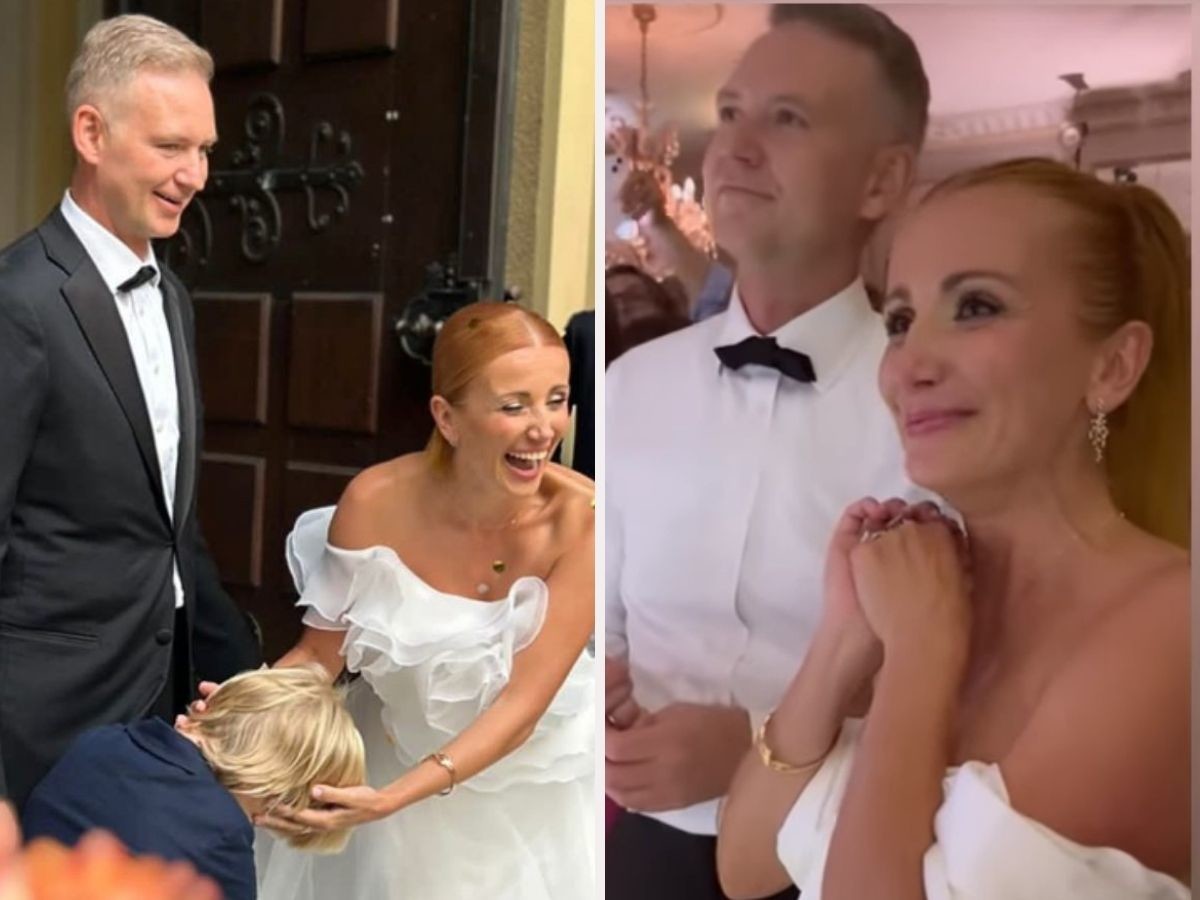 Katarzyna Zielińska w krótkiej mini na odnowieniu przysięgi