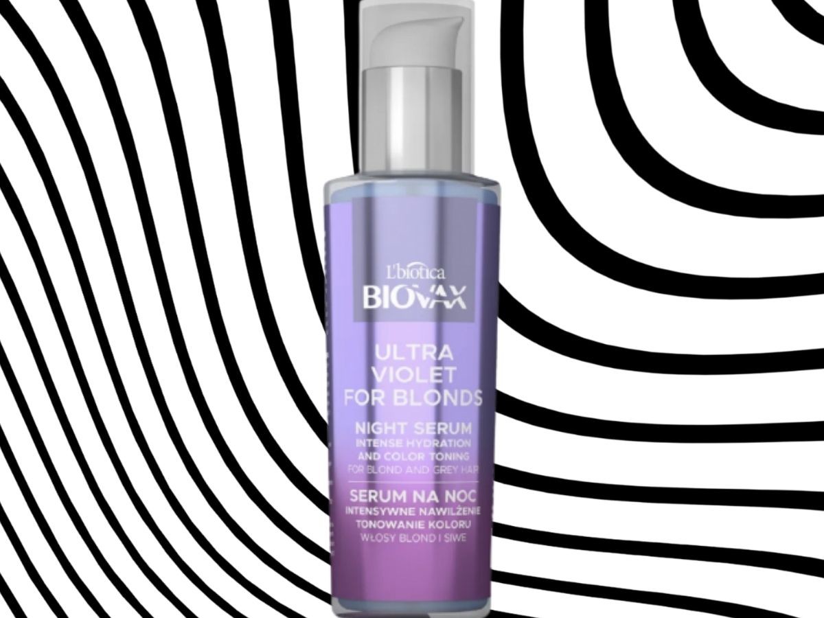 L'biotica, Biovax, Ultra Violet for Blonds, Serum na noc do włosów blond i siwych `Intensywne nawilżenie, tonowanie koloru