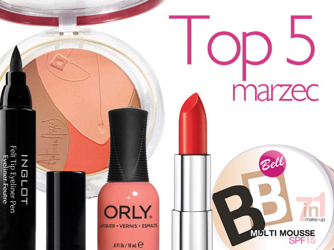 Top 5 kosmetyków do makijażu marca