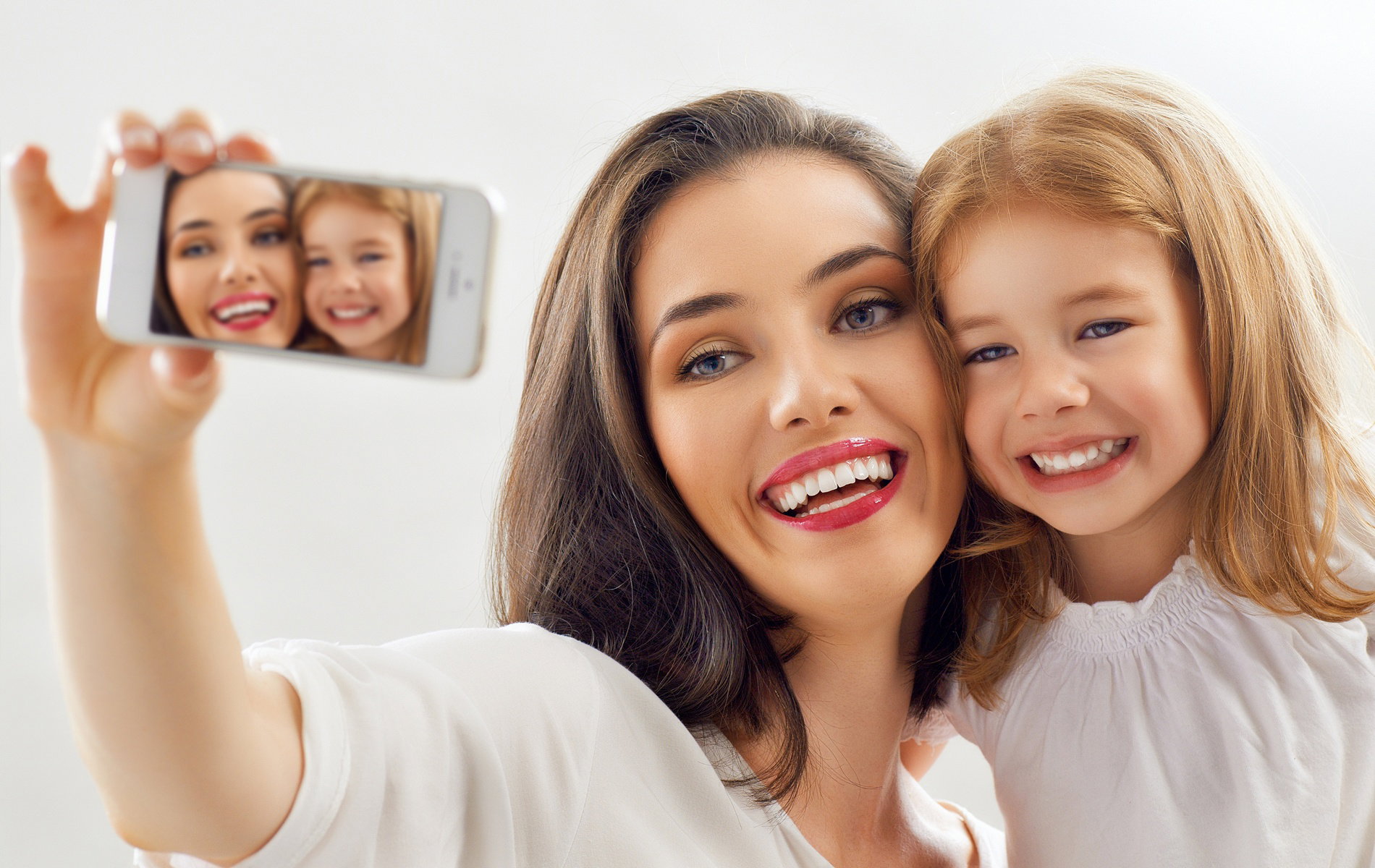 Mama i córka selfie