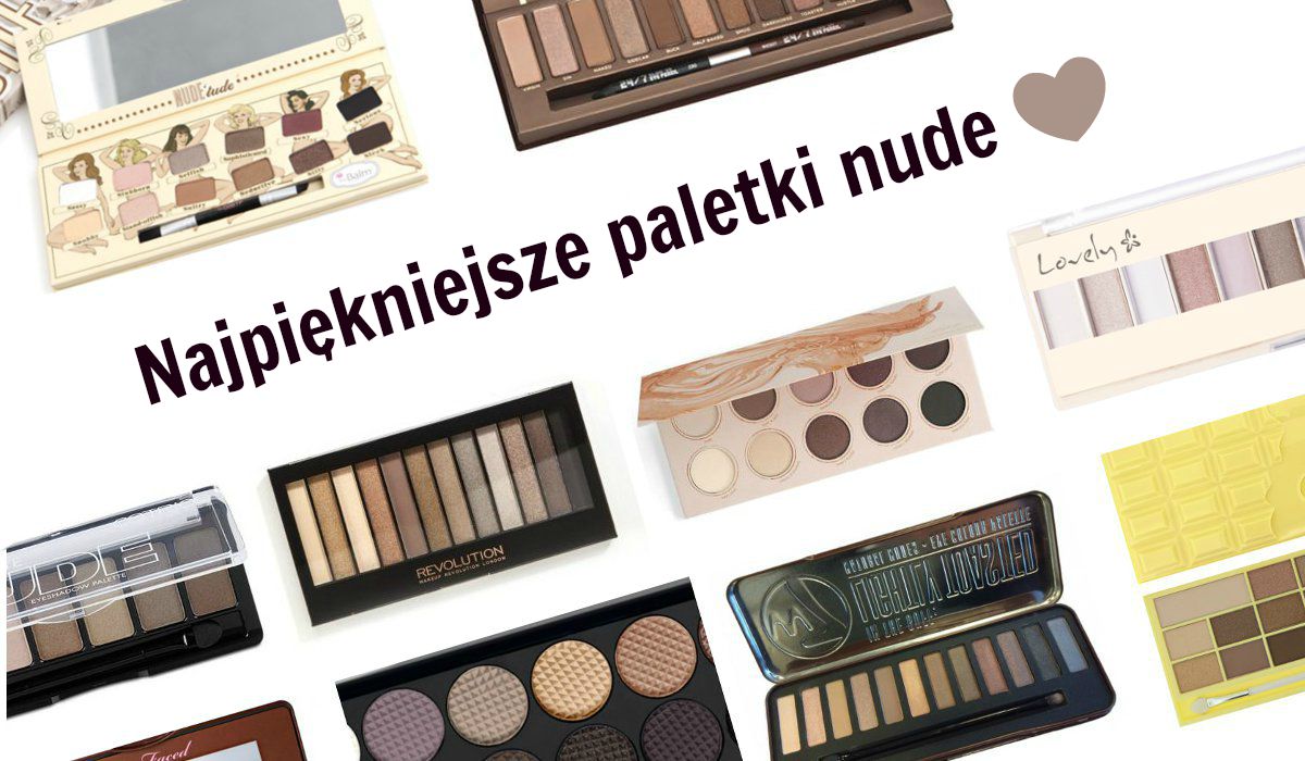 palety do cieni w odcieniach nude