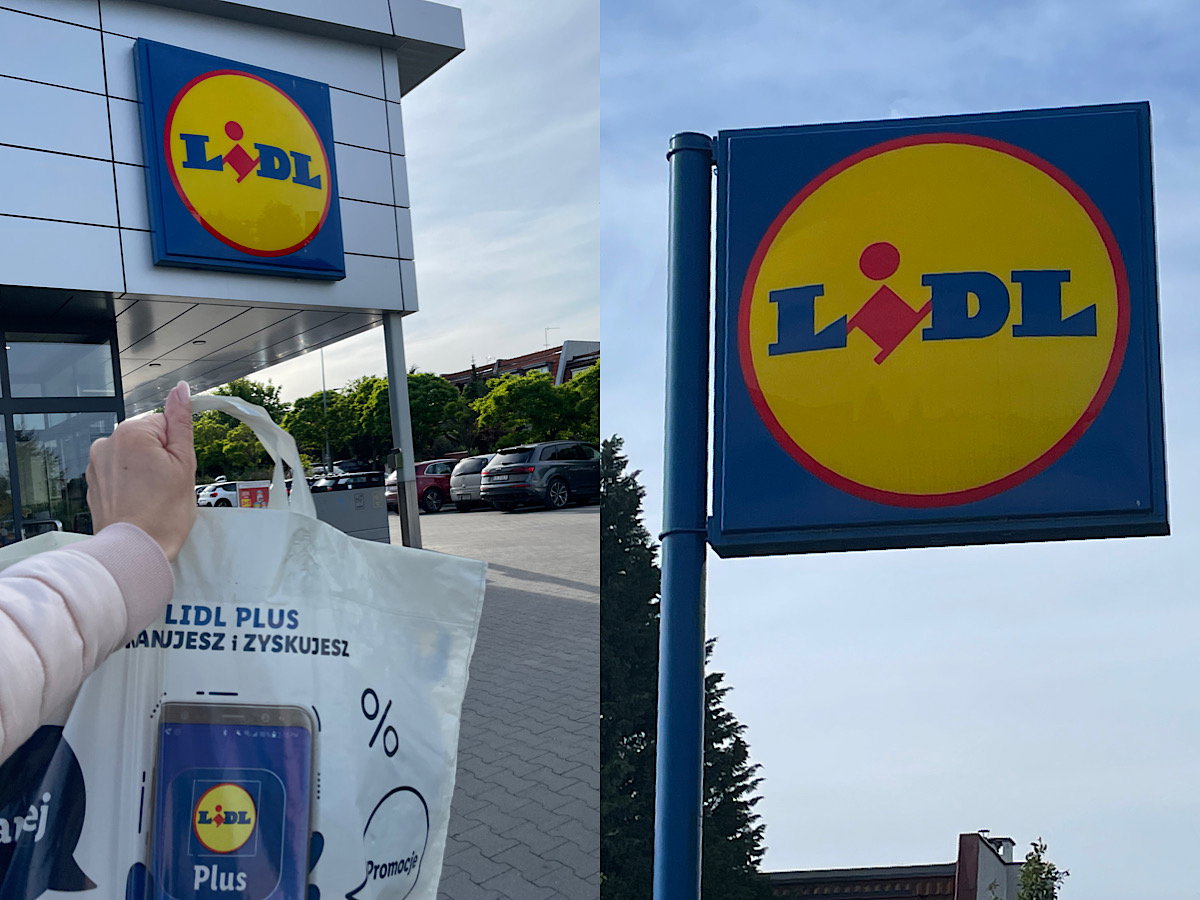 czerwony płaszcz z Lidla