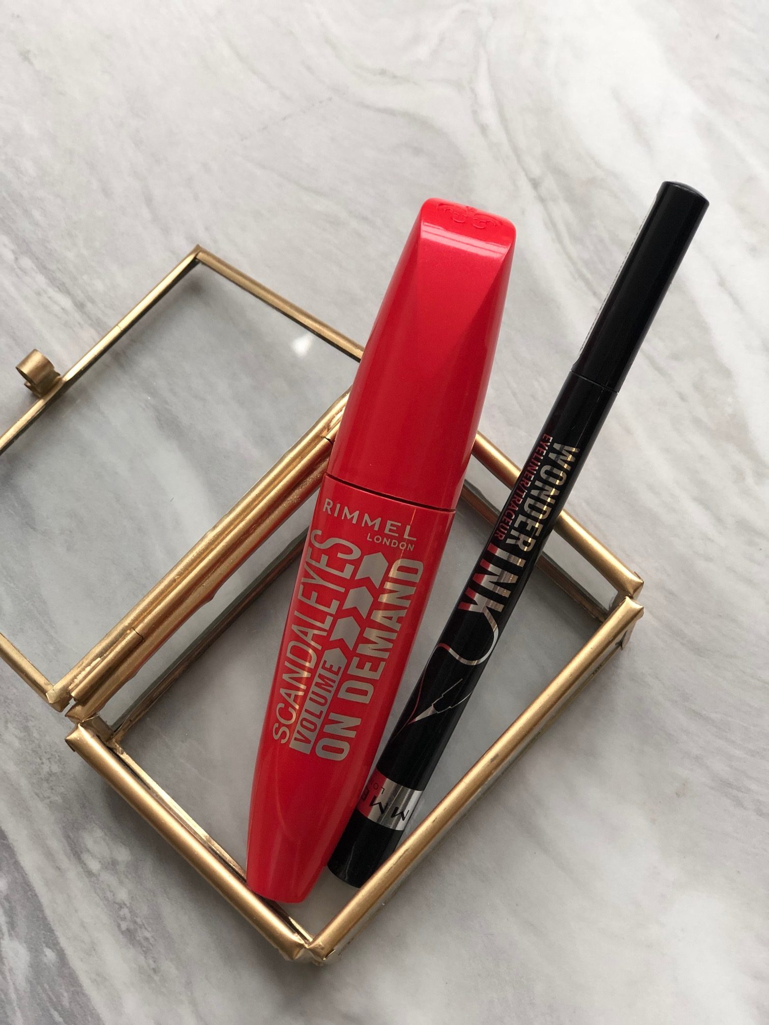 eyeliner i tusz do rzęs rimmel