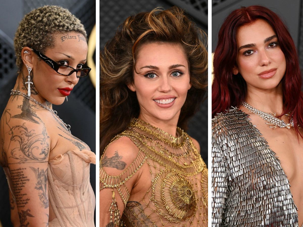 Miley Cyrus w przeźroczystościach, Doja Cat w gorsecie i Dua Lipa z dekoltem do pępka. Najodważniejsze kreacje Grammy 2024