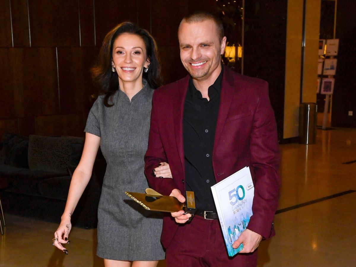 Marcin Hakiel z partnerką na gali "50 Osobistości Biznesu"