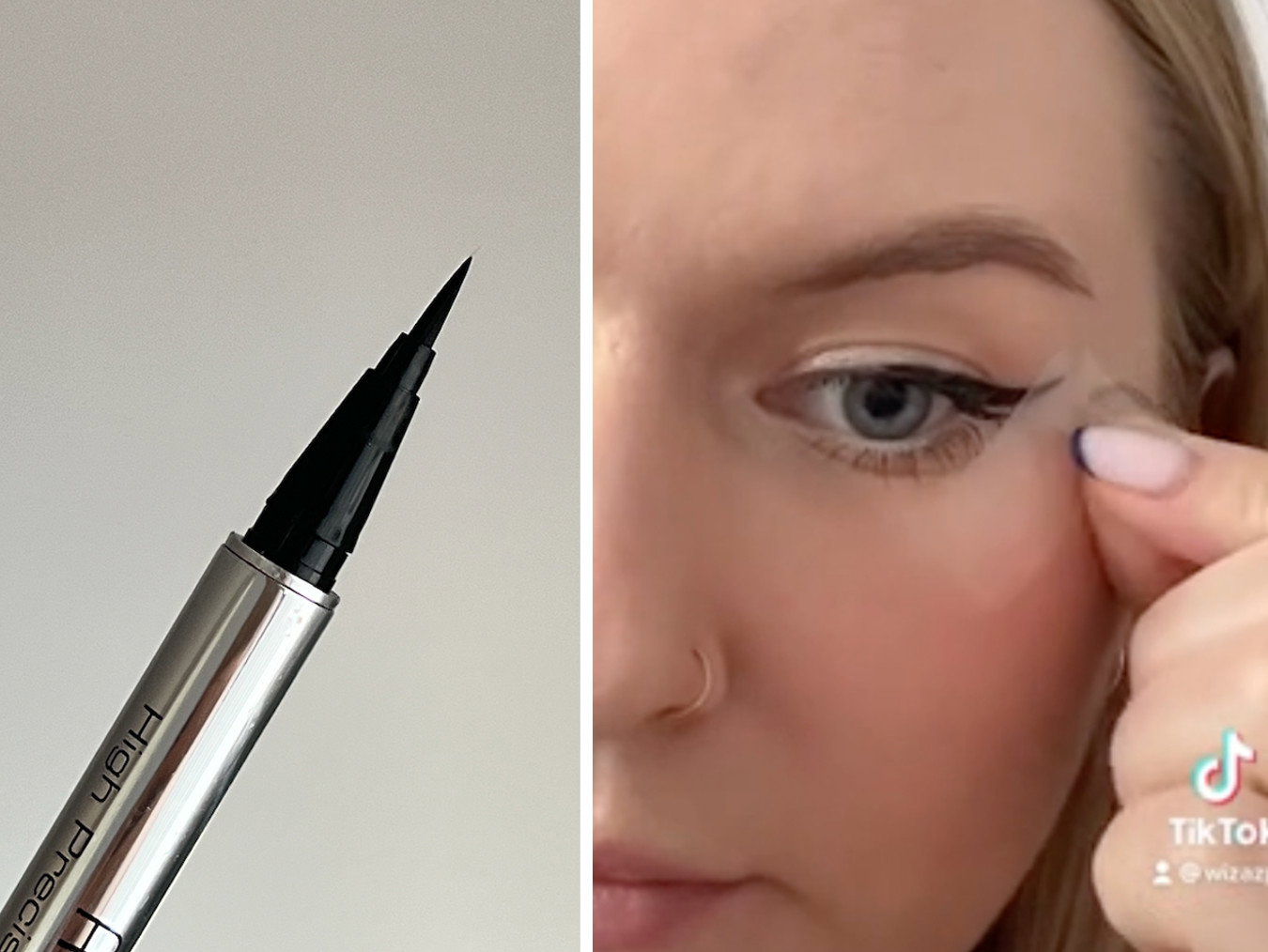 trik z tiktoka na nieudaną kreskę eyelinerem