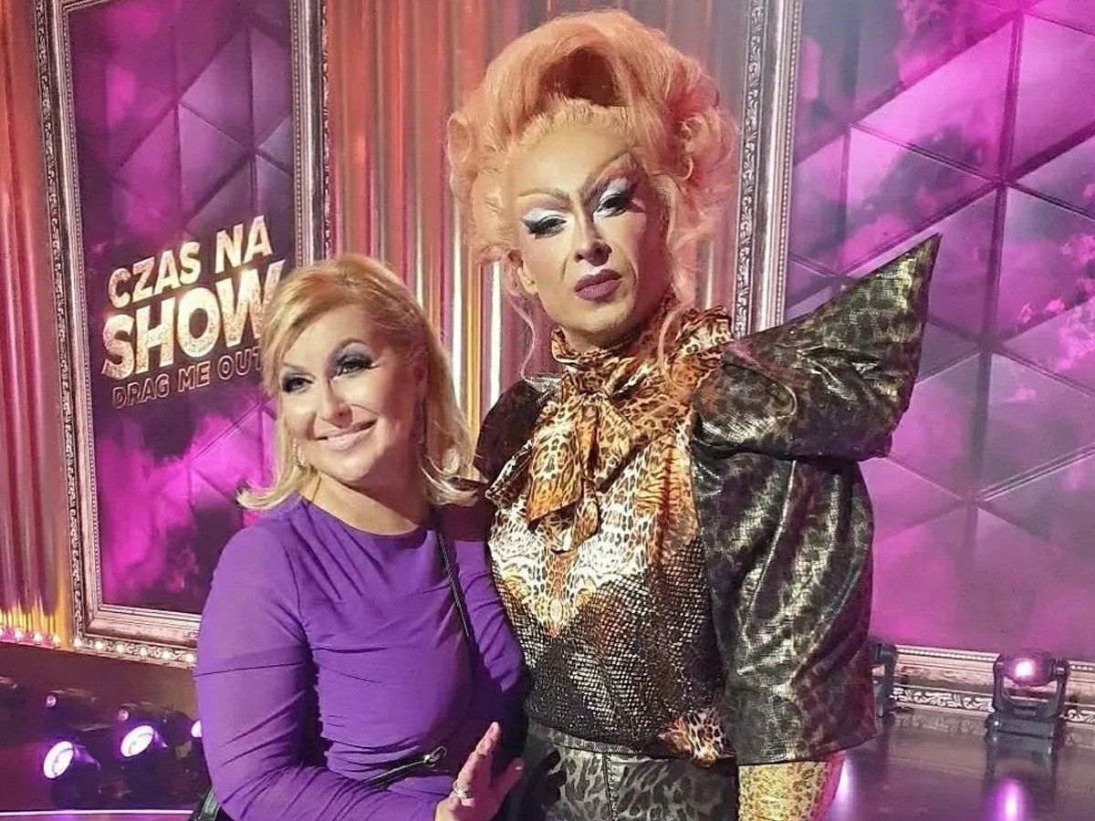 Katarzyna Skrzynecka i Marcin Łopucki na planie Drag me out