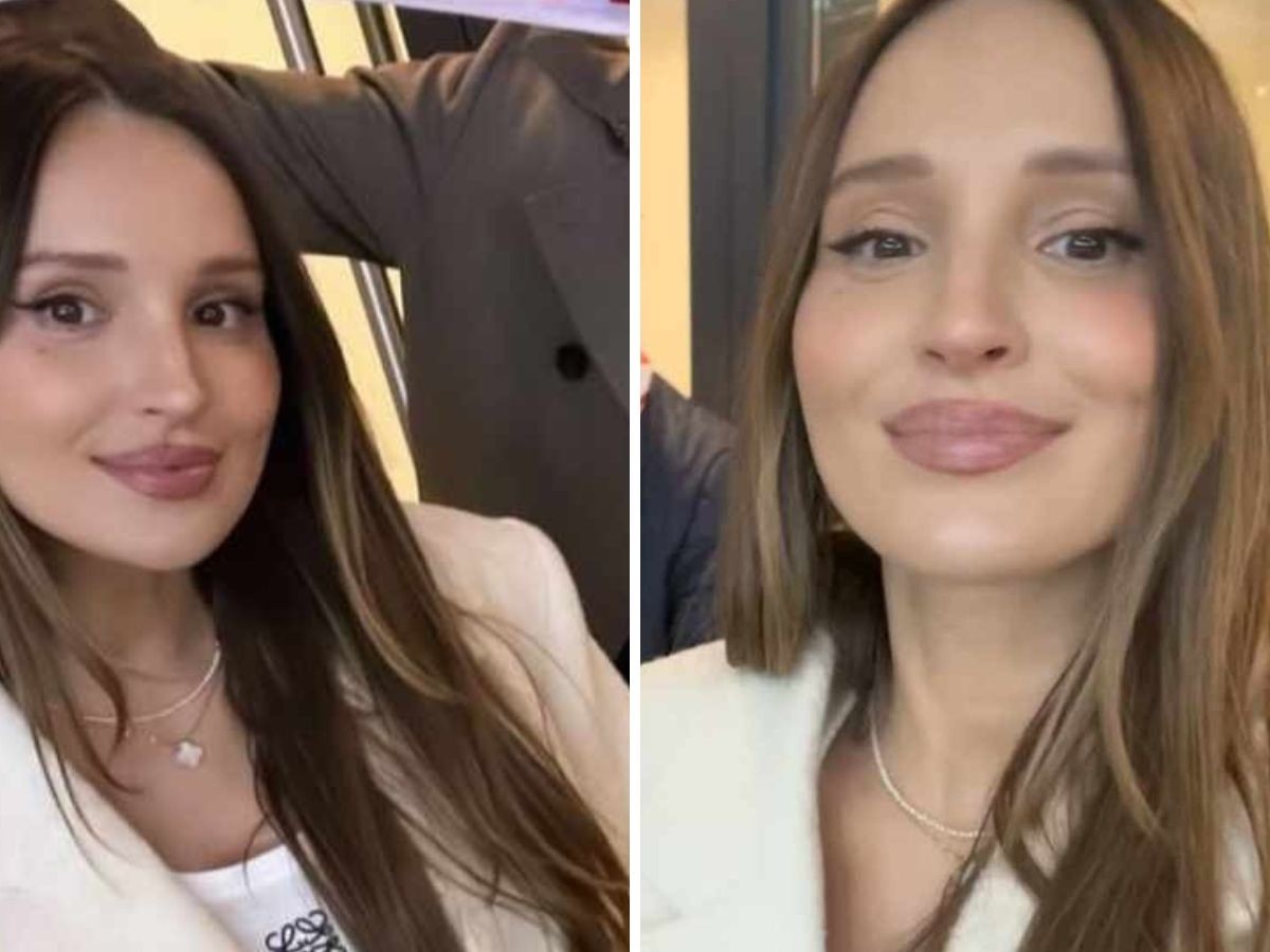 Marina Łuczenko-Szczęsna kibicuje mężowi na meczu