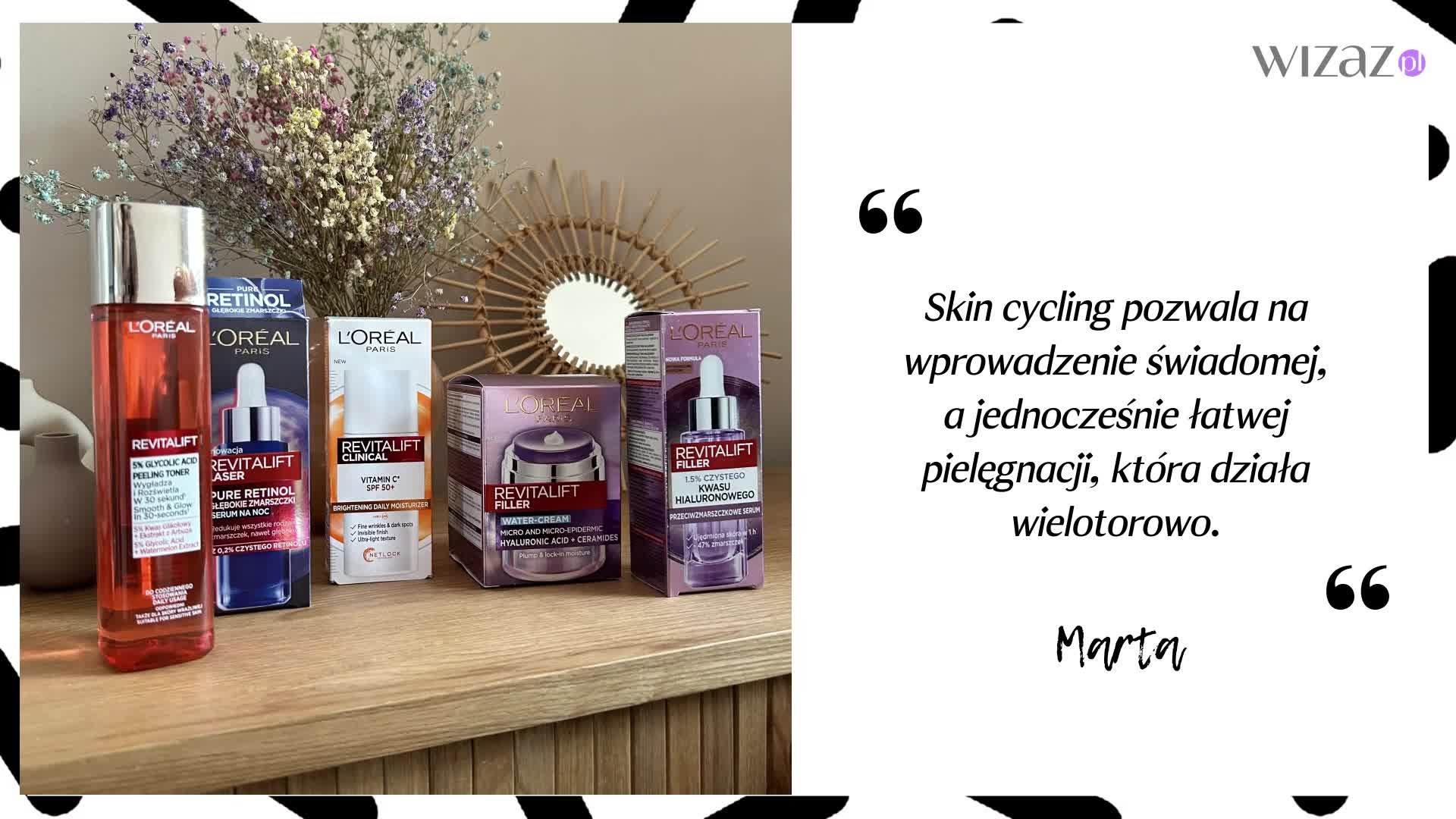 SkinCycling kosmetykami L'Oreal Paris. Jak zmieniła się moja skóra [test redakcji]