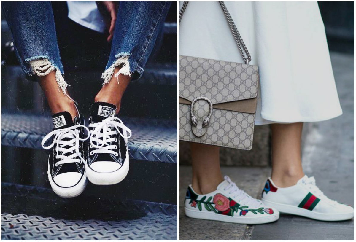 trampki w kwiaty converse czarne all star