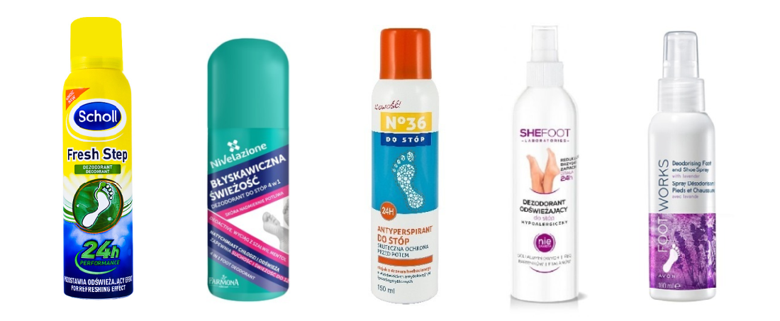 dezodoranty i antyperspiranty do stóp Scholl Farmona No 36 Shefoot Avon