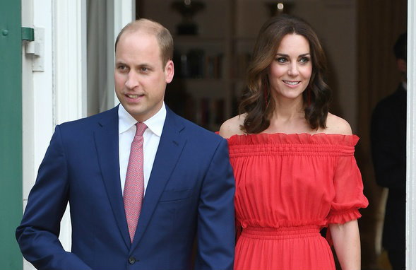 kate middleton w czerwonej sukience w berlinie