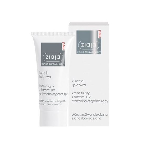 Ziaja, Med, Kuracja Lipidowa, Krem tłusty z filtrami UV ochronno-regenerujący
