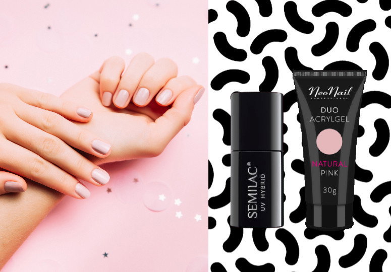 modne paznokcie milky pink