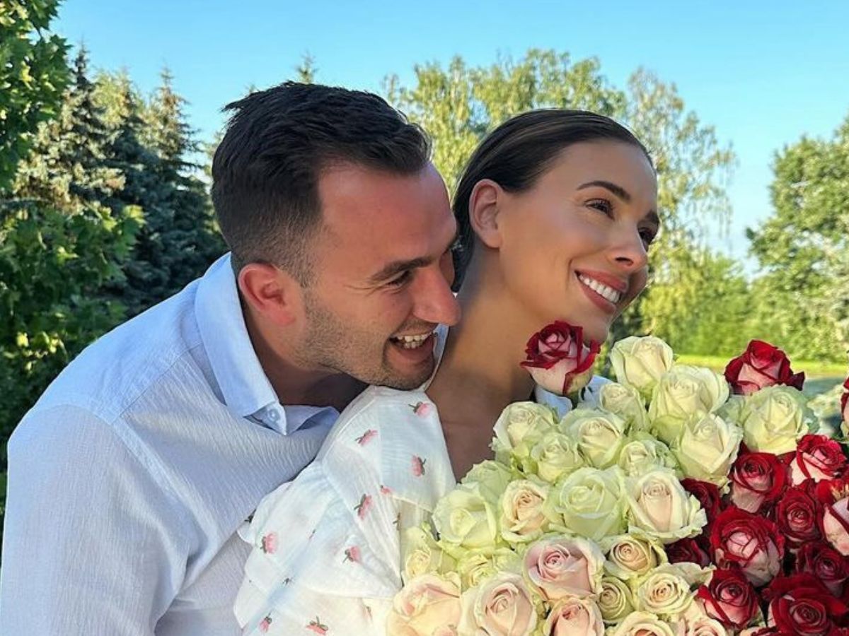 Klaudia Halejcio z partnerem Oskarem