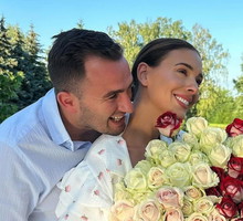 Klaudia Halejcio z partnerem Oskarem