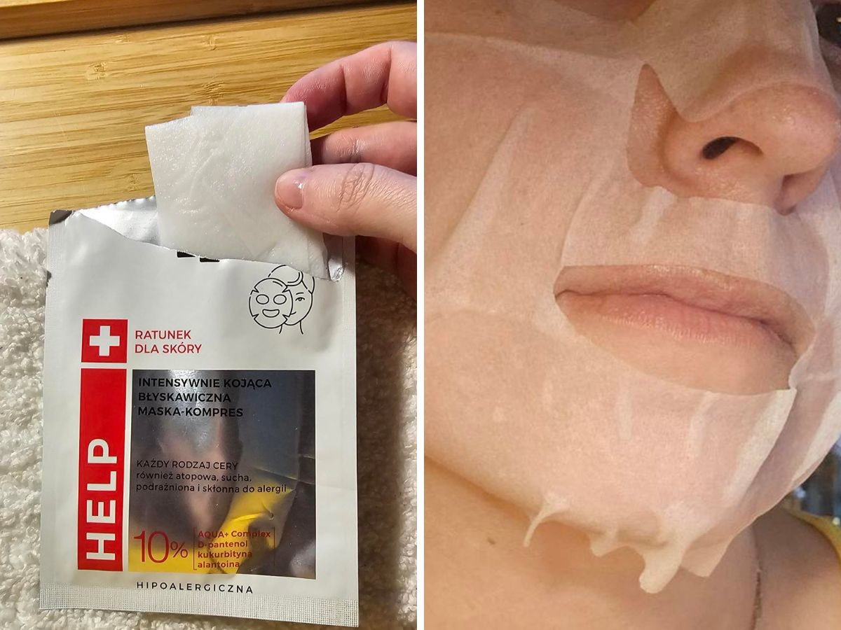 AA Help Intensywnie Kojąca Błyskawiczna Maska-Kompres maska w płachcie real photo i recenzja