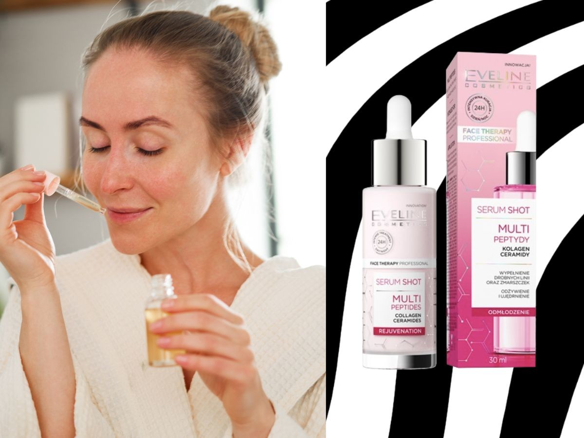 Wygładzające serum Serum Shot `Multi peptydy, kolagen, ceramidy` z serii Face Therapy Professional od Eveline