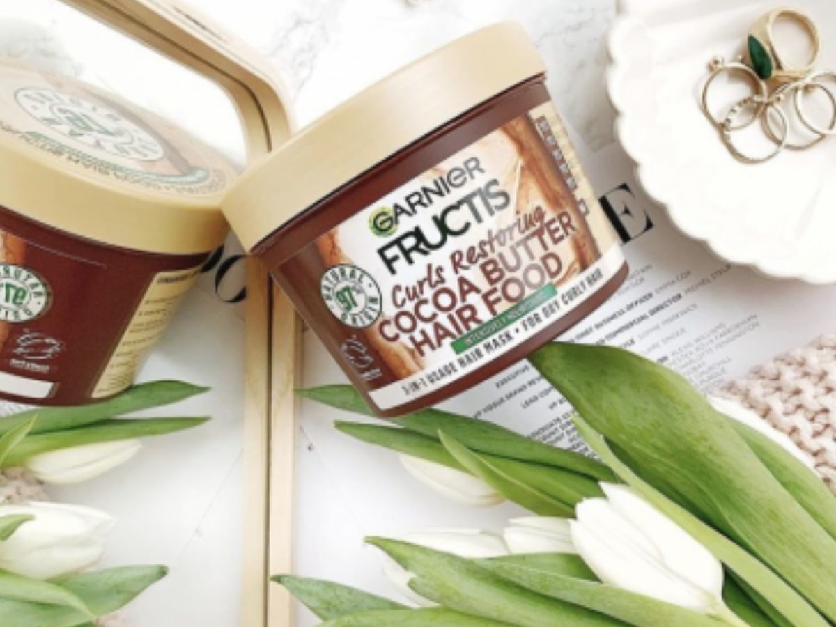 Maska do włosów kręconych Garnier, Fructis, Hair Food, Curls Restoring Cocoa Butter Hair Mask