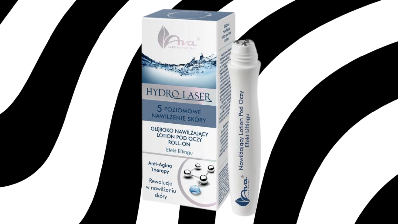 Krem pod oczy z rollerem Ava, Hydro Laser