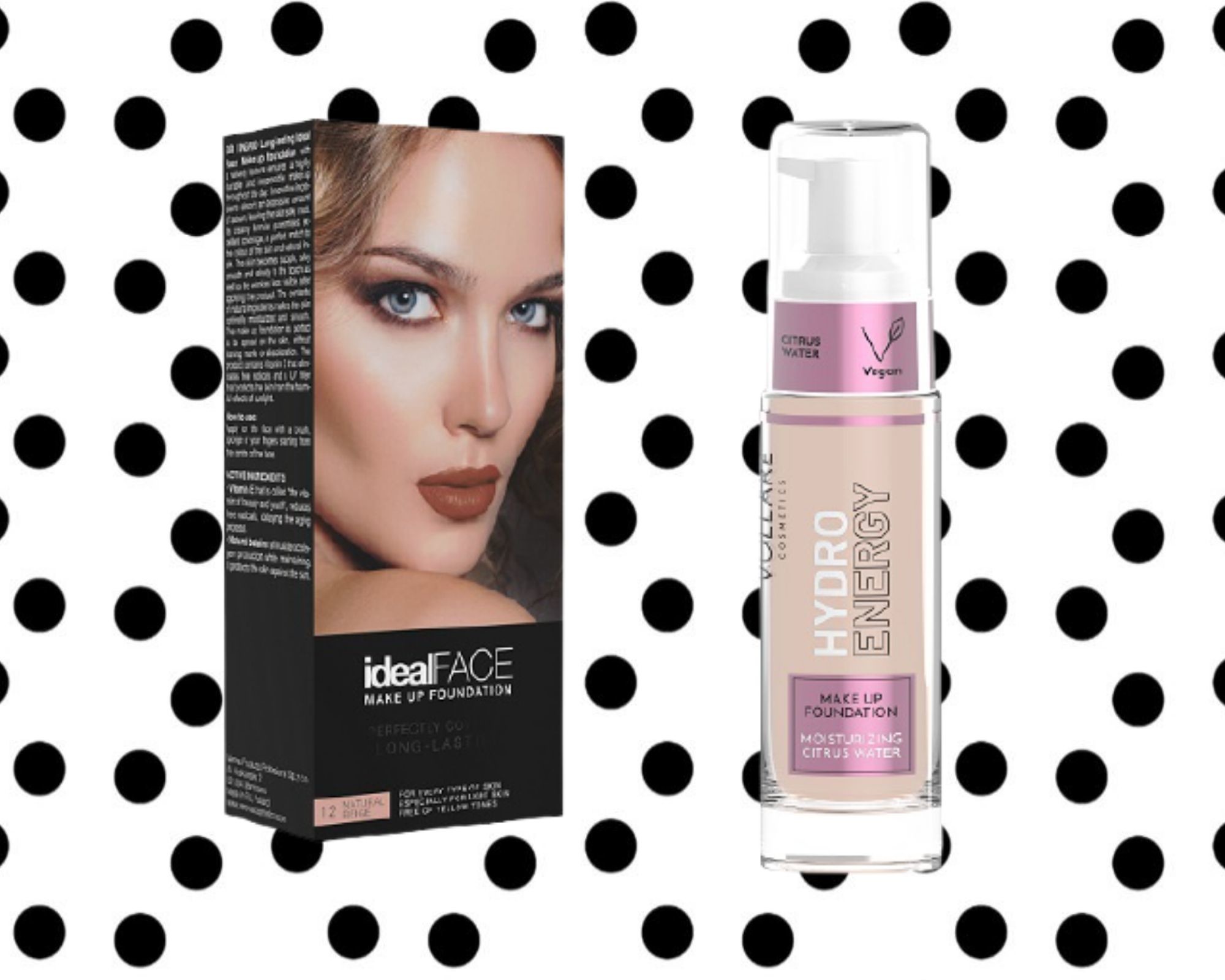 podkłady do twarzy Ingrid i Vollaré Cosmetics