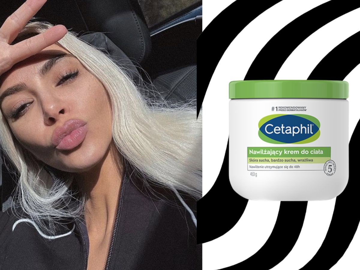 Kim Kardashian używa nawilżajacego balsamu do ciała Cetaphil