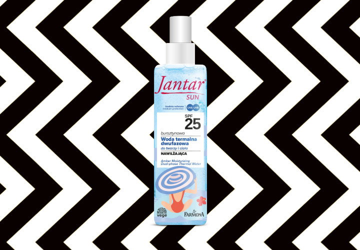 dwufazowa woda termalna z SPF 25 Jantar