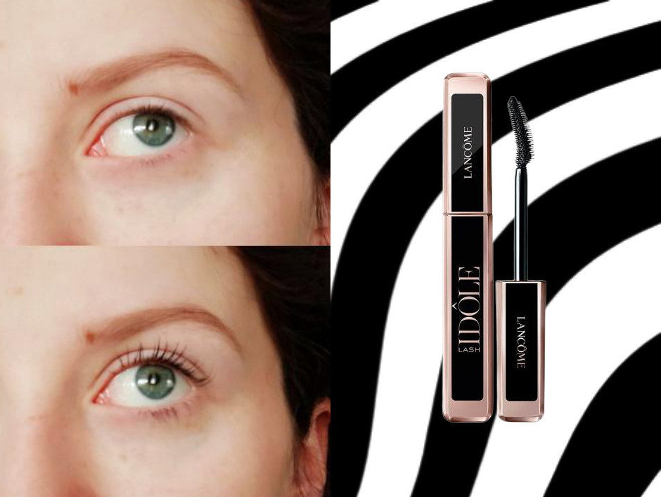 rzęsy przed i po - tusz do rzęs Lancome Lash Idole