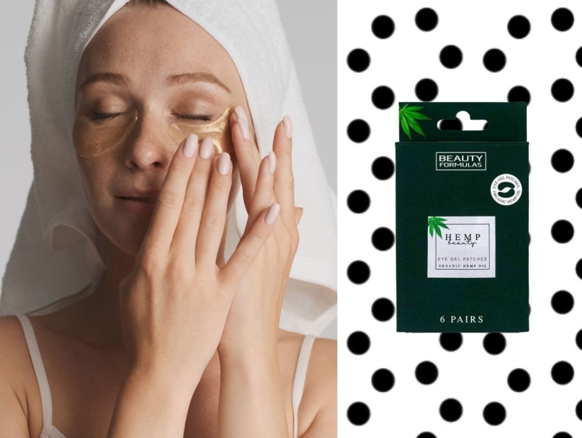 płatki pod oczy z olejem konopnym