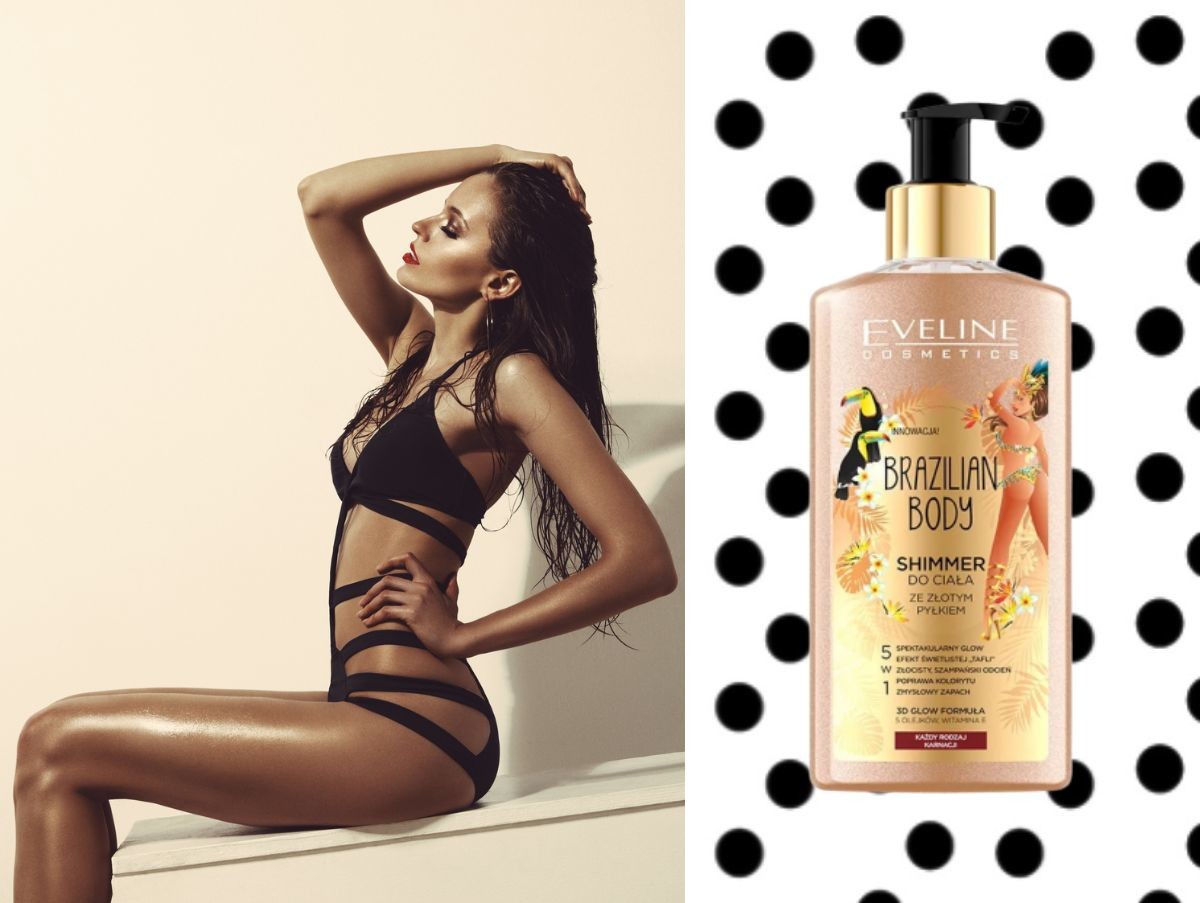 balsam do ciała ze złotym pyłkiem Eveline Brazilian Body