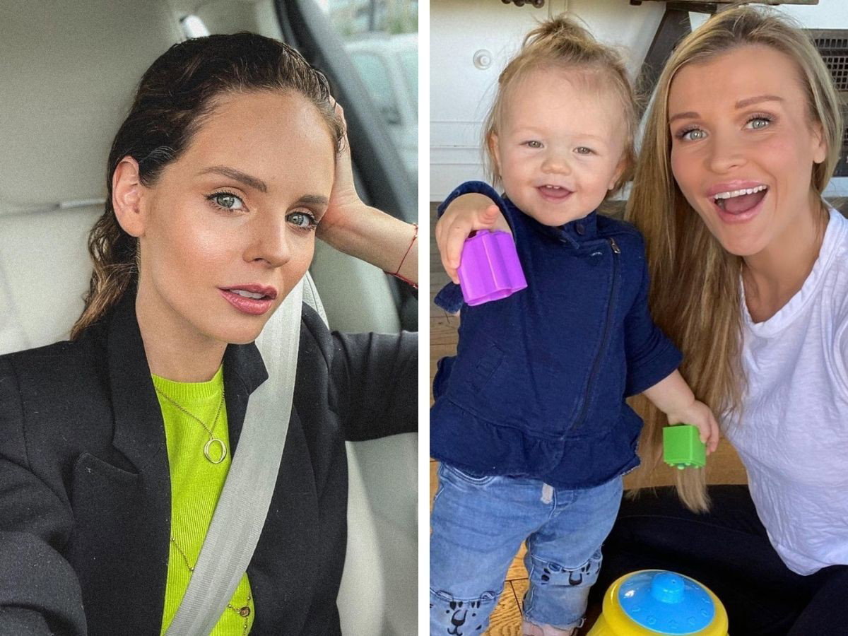 Olga Kalicka i Joanna Krupa z córeczką Ashą