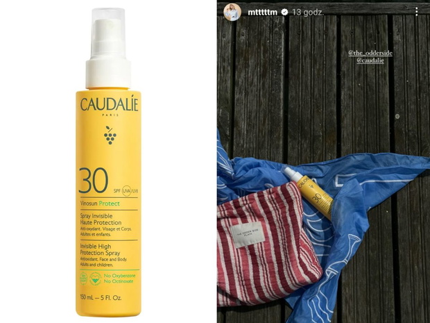 Caudalie Vinosun Protect Spray Invisible SPF30, którego używa Marta Wierzbicka
