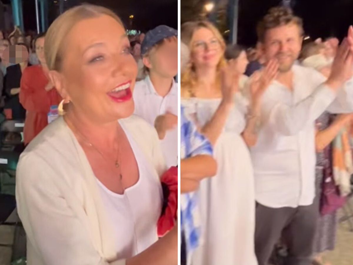 Małgorzata Ostrowska-Królikowska na festiwalu z Antkiem i Izabelą