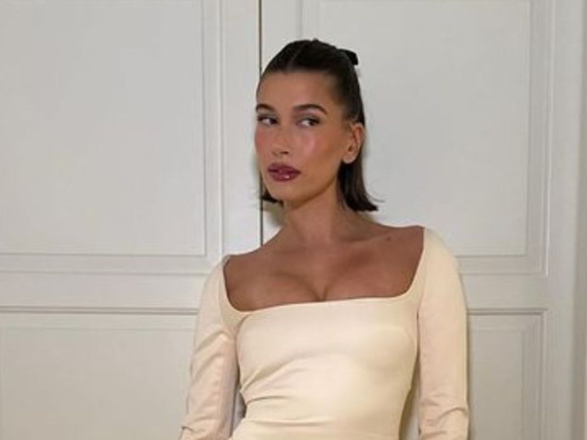 Manicure “tortoise shell Hailey Bieber