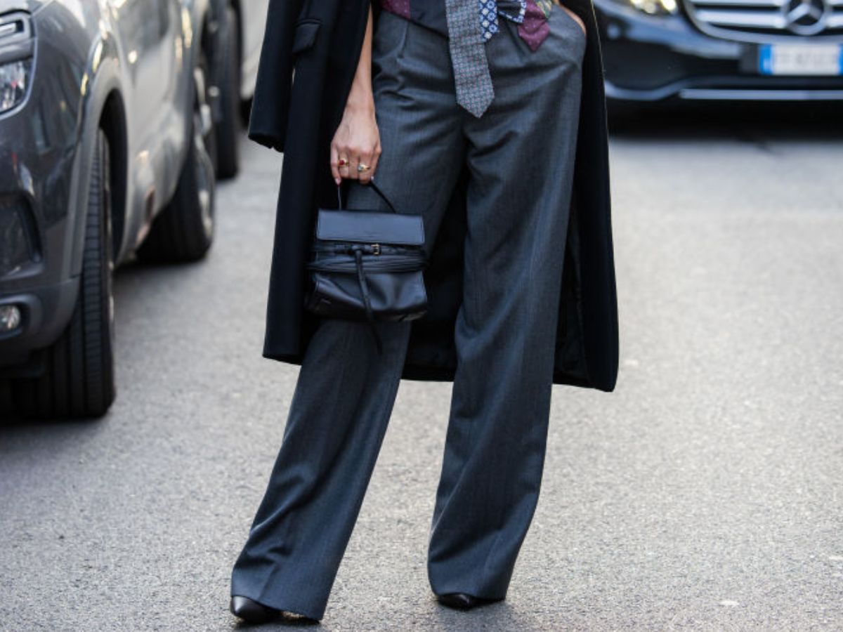 eleganckie spodnie w jodełkę