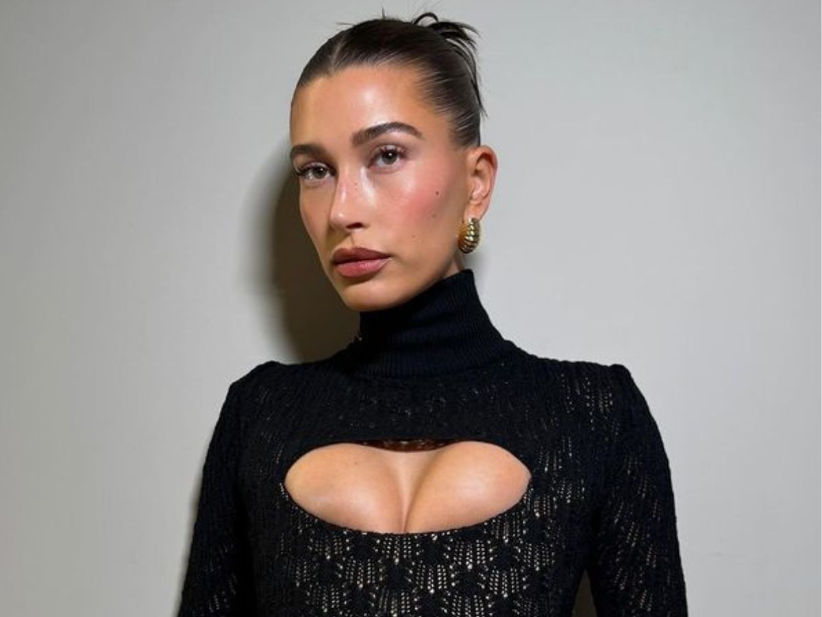 Paznokcie beurre rôti Hailey Bieber