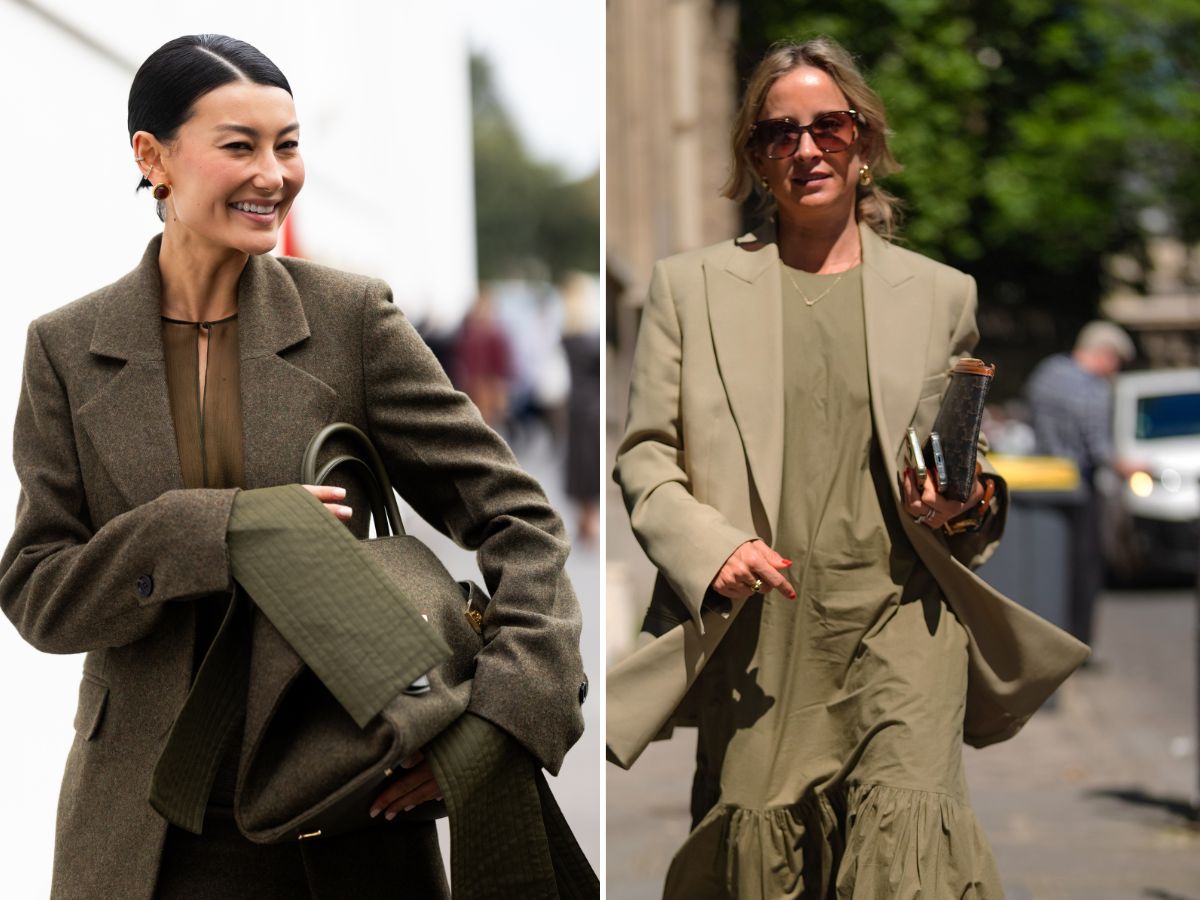 kolor khaki stylizacje