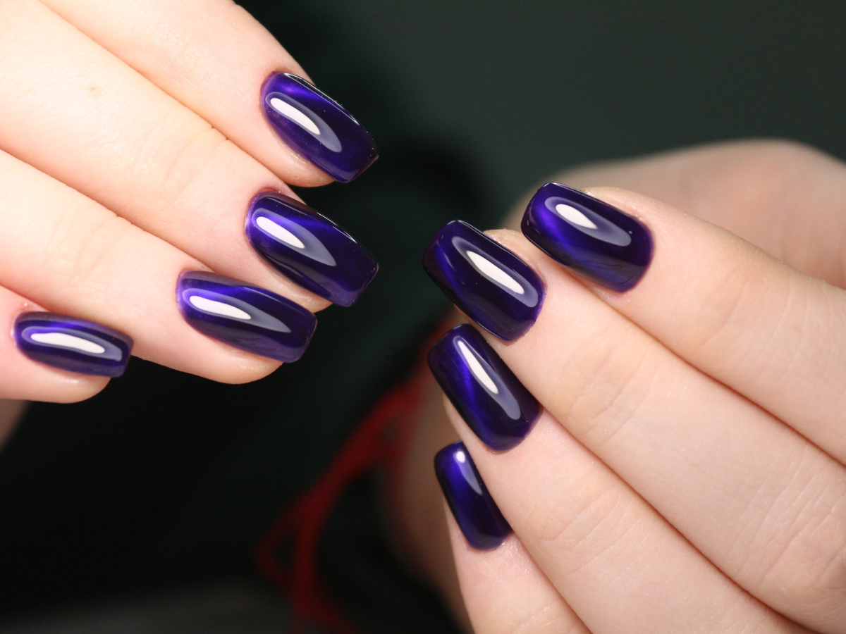 Glass saphhire nails