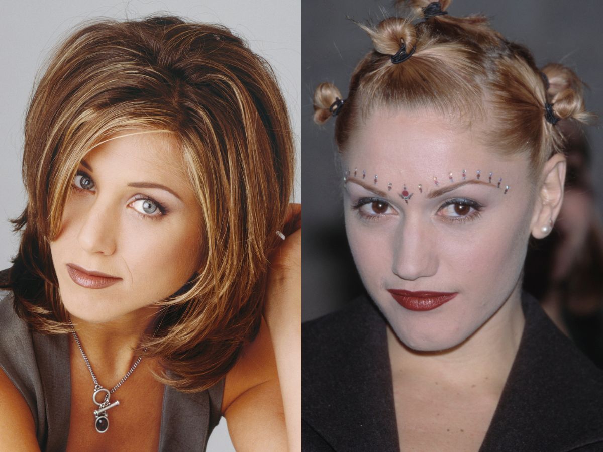 Fryzury lata 90. - Jennifer Aniston, Gwen Stefani