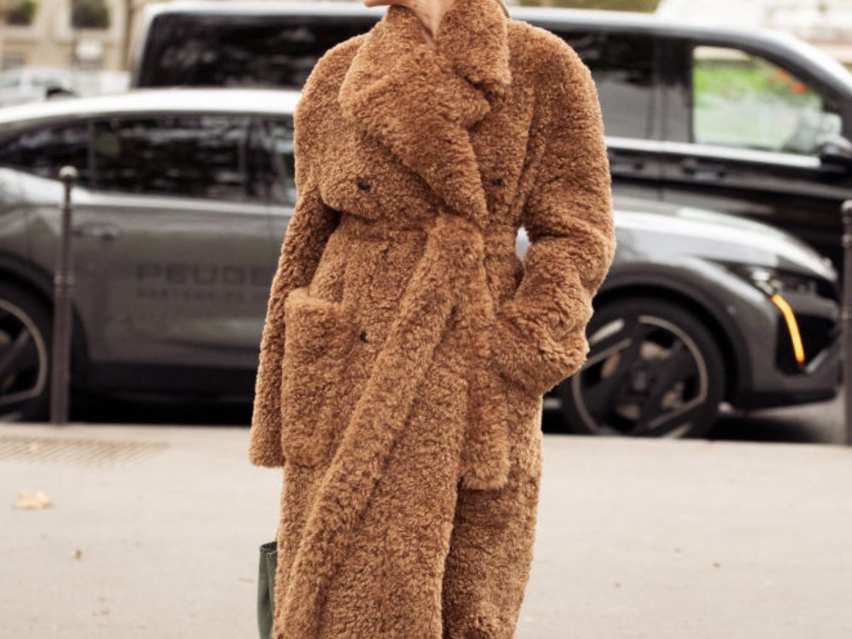 Płaszcz teddy na zimę