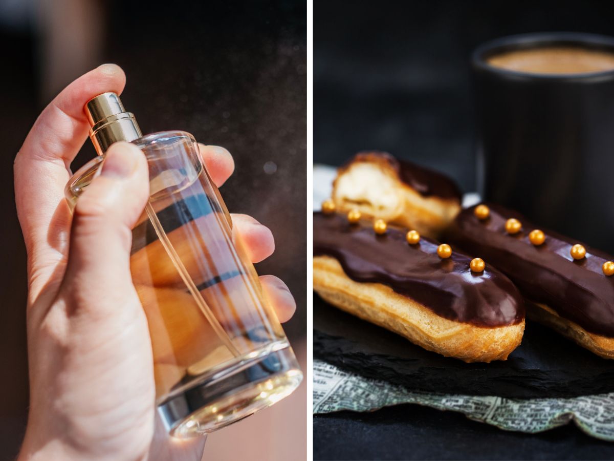 Onyksowe perfumy Tous pachną jak słodka, orzechowa eklerka! Na szaliku czuć je przez kilka dni
