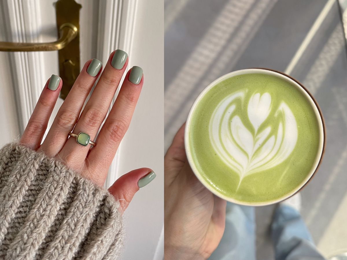 paznokcie matcha