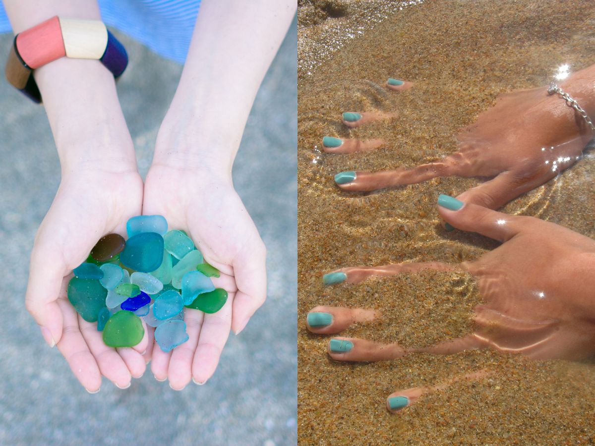 Sea glass nails