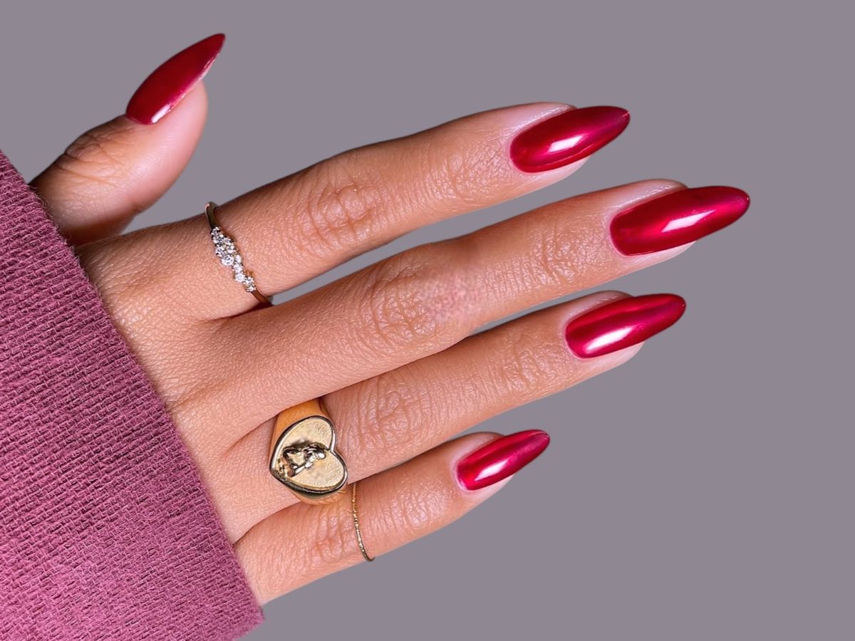 glazed raspberry nails