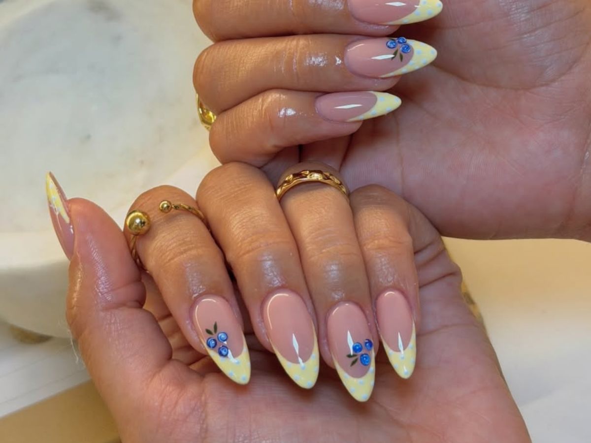 blueberry lemonade nails